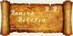 Momira Miletić vizit kartica